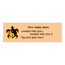 Gold Yin Yang Turtle Profile Card Business Card