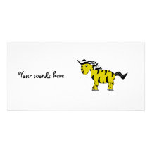 Gold zebra photo cards