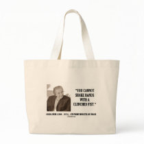 Golda Meir You Cannot Shake Hands Clenched Fist Canvas Bags