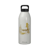 Golden "3-D" 2013 with Champagne and Tophat Drinking Bottles
