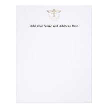 Golden "3-D" Ascent of The Holy Spirit Personalized Letterhead