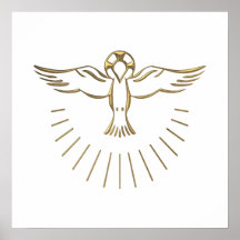 Golden "3-D" Ascent of The Holy Spirit Print