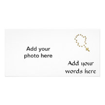 Golden "3-D" Chaplet or Rosary Photo Card