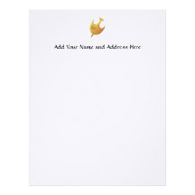 Golden "3-D" Holy Spirit Customized Letterhead