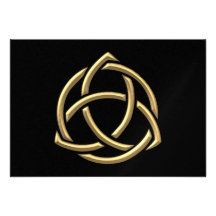 Golden "3-D" Holy Trinity Symbol 2 Personalized Invitation
