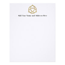 Golden "3-D" Holy Trinity Symbol 2 Customized Letterhead