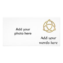 Golden "3-D" Holy Trinity Symbol 2 Photo Greeting Card
