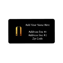 Golden "3-D" Liturgical Stole Address Labels