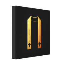 Golden "3-D" Liturgical Stole Canvas Prints