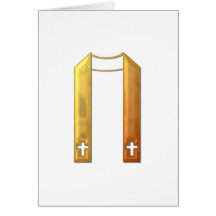 Golden "3-D" Liturgical Stole Card