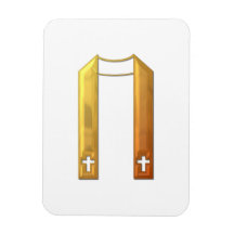 Golden "3-D" Liturgical Stole Flexible Magnets