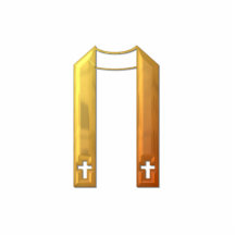 Golden "3-D" Liturgical Stole Photo Sculptures