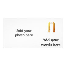 Golden "3-D" Liturgical Stole Customized Photo Card
