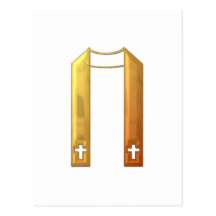 Golden "3-D" Liturgical Stole Postcards