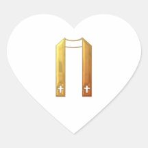 Golden "3-D" Liturgical Stole Sticker
