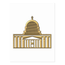 Golden "3-D" Saint Peters Basilica Post Cards