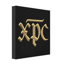 Golden "3-D" XPC symbol Gallery Wrapped Canvas