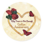 Golden 50 Anniversary Stickers