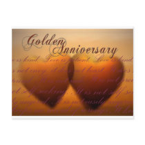 Golden 50 year anniversary post card
