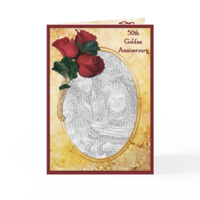 Golden 50th Anniversary Greeting Cards by SpiceTree_Weddings