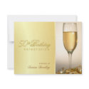 Golden 50th Birthday Party Invitations