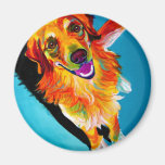Golden #5 refrigerator magnet