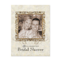 Golden Age of Elegance, Bridal Shower Invitation Postcard