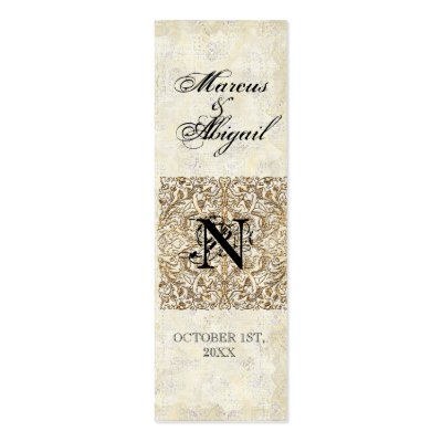 Golden Age of Elegance, Monogrammed Favour Gift Ta by AudreyJeanne