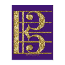 Golden Alto Clef Post Card