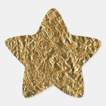 Golden Aluminium Background Star Sticker