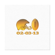 golden american football helmet ball 2013 stretched canvas prints