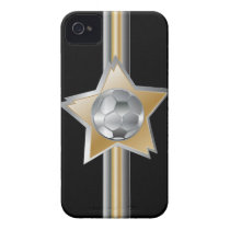 Golden and silver effect Soccer ball Star casemate cases
