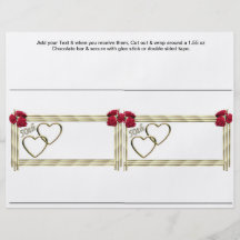 GOLDEN Anniversary 50th Custom Candy Bar Wrappers Full Colour Flyer