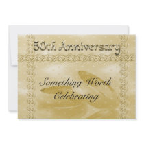 Golden Anniversary Bands Of Love Set Personalized Announcements