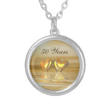 Golden Anniversary Hearts Custom Necklace