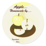 Golden Apples Homemade Product Label Round Sticker