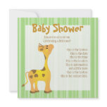 Golden Baby Giraffe Invitation