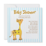 Golden Baby Giraffe Personalized Invitation
