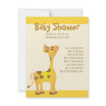 Golden Baby Giraffe invitations