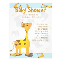 Golden Baby Giraffe Invite