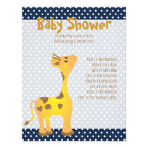 Golden Baby Giraffe Invites