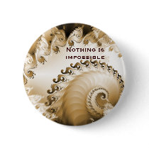 Golden Beach Shell Nothing Is Impossible Badge Buttons