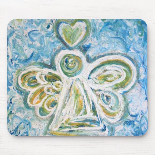 Golden Blue Angel Mousepad