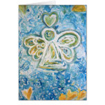Golden Blue Angel - Sympathy Card