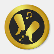 GOLDEN BOOTS REFRIGERATOR MAGNET