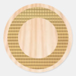 Golden Border Gift Identifiers 6 Round Stickers