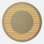 Golden Border Gift Identifiers - Gold  Silky Green Stickers