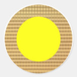 Golden Border Gift Identifiers Round Sticker
