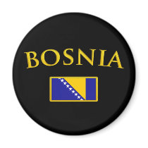 Golden Bosnia Magnets