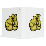golden boxing gloves graphic binder
